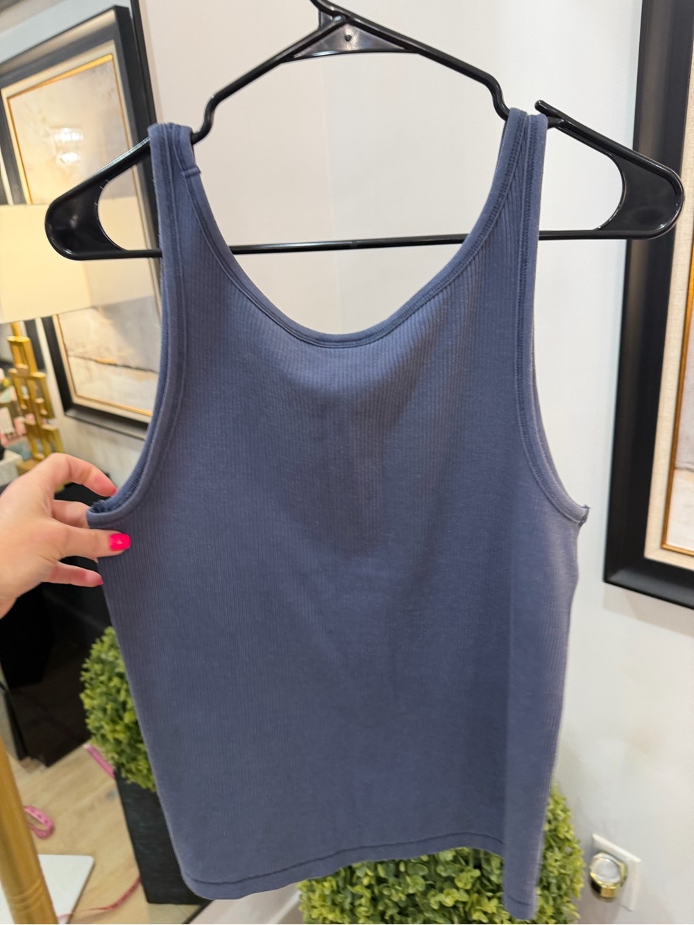 Universal Thread Ribbed Tank Top - Slate Blue - Picture 3 of 3